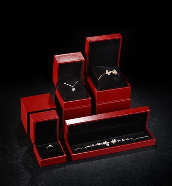 

deluxe slide jewelry gift box pillow watch box red birthday jewellery ring pendant bangle bracelet packaging custom logo7588068, Black;white