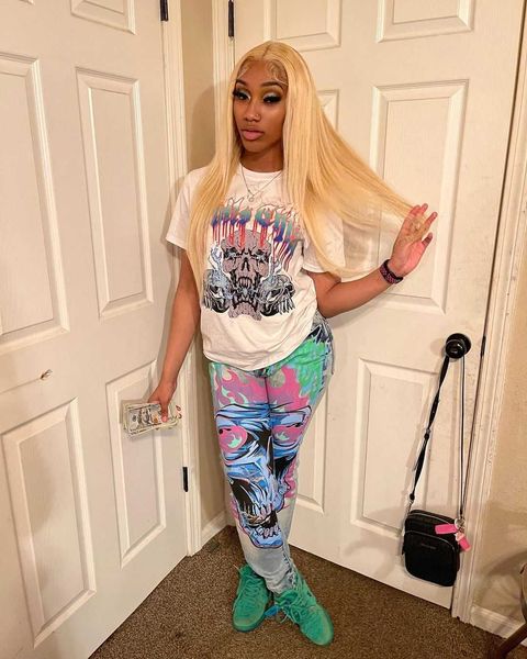 

spicy girl summer new funny print t-shirt short women's wear, White