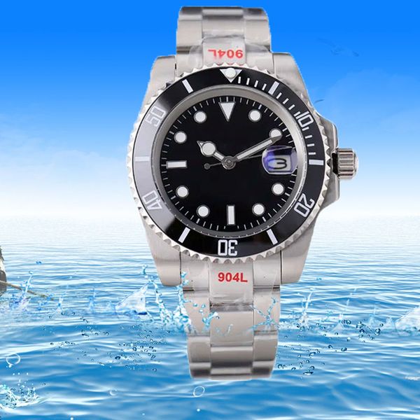 

mens watch automatic mechanical 40mm 2813 gold alloy bezel calendar sapphire glass super wristwatches luxe 2813 movement watchs black dial s, Slivery;brown