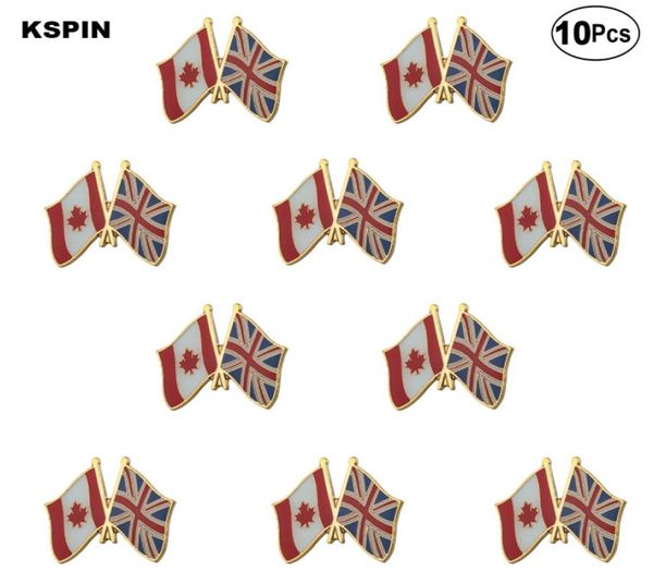 

canada uk flag lapel pin flag badge brooch pins badges 10pcs a lot2097210, Gray