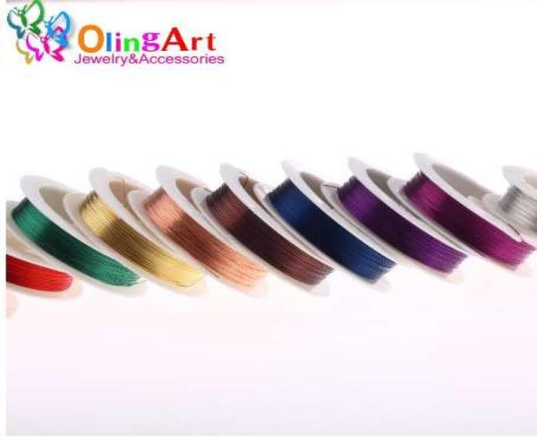 

olingart 03mm 20mroll copper wire mixed multicolor plated beading wire jewelry findings diy jewelry accessories cordstring2292053, Silver