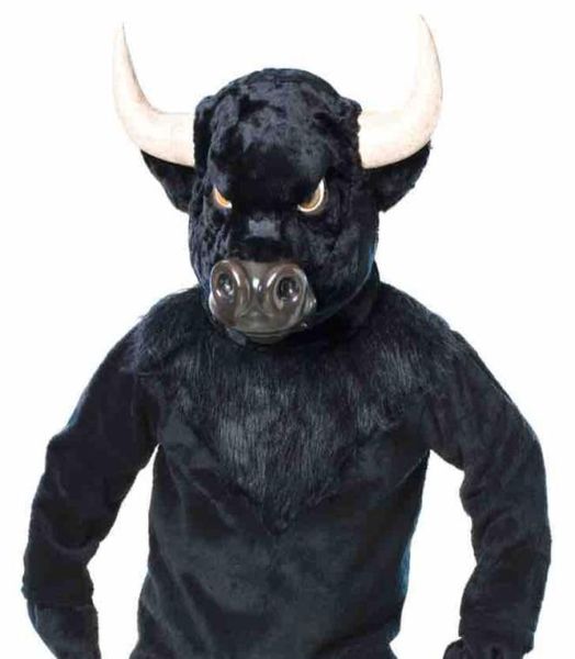 

custom black bull mascot costume 01234567891011124314206, Red;yellow