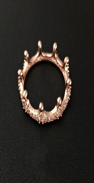 

new cz diamond rose gold ring 925 sterling silver wedding original box set for women's ring holiday gift 511919, Slivery;golden