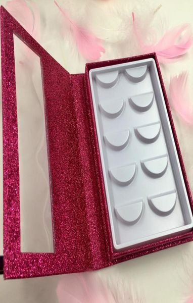 

false eyelashes book fit 5pairs mink eyelash custom eye lashes packaging empty lash books with white tray7468417