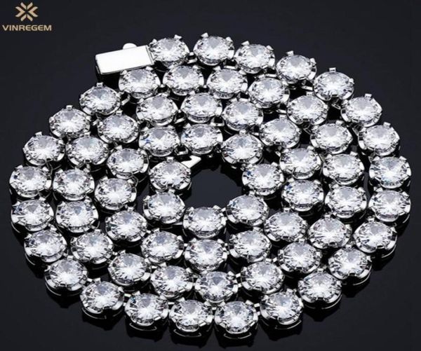 

chains vinregem hip hop rock 925 sterling silver 5 mm created moissanite gemstone tennis chain necklace bracelets fine jewe7686639