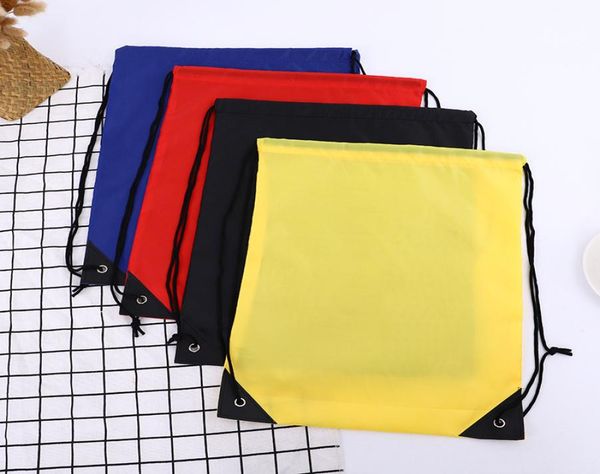 

new drawstring tote bags outdoor waterproof backpack folding bags sports gym cinch bag shoulder shopping bag for women men kimter1211055
