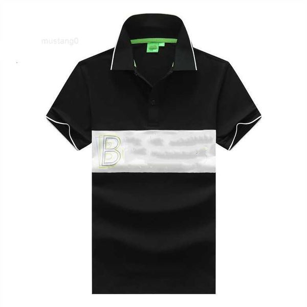 

big high-quality summer luxury work polos boss men's t-shirt designer polo shirt high street embroidery printing clothing men's br, White;black