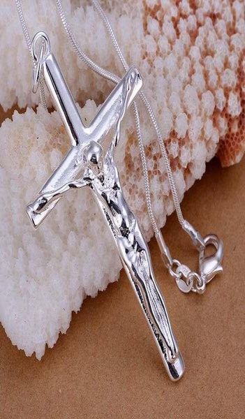 

wholesale xmas fine 925 sterling silver charm chain necklace cross pendant link italy for women men xmas gift 1pcs nice 702281