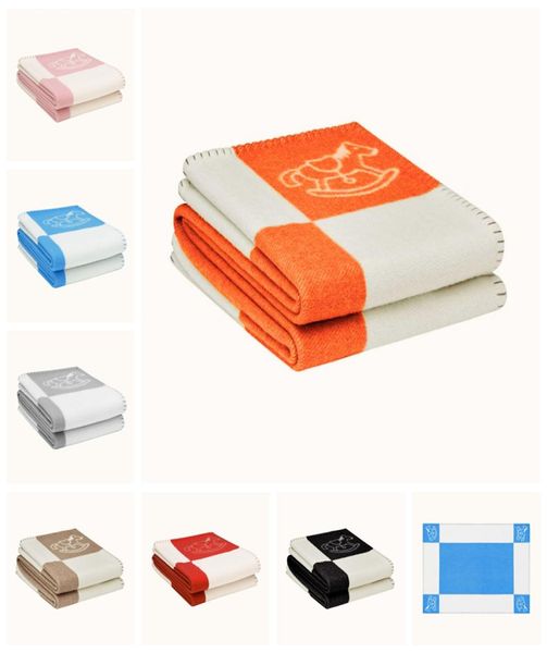 

home textiles blanket designer horse wool blankets baby pink blue pattern decorative knitting letter sofa quilt for car kid child 2072110