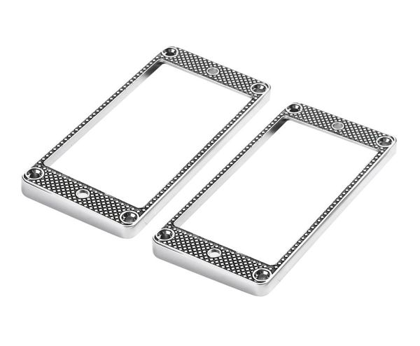 

2 pieces humbucker pickup ring curved frame for lp electric guitar parts silver5443438