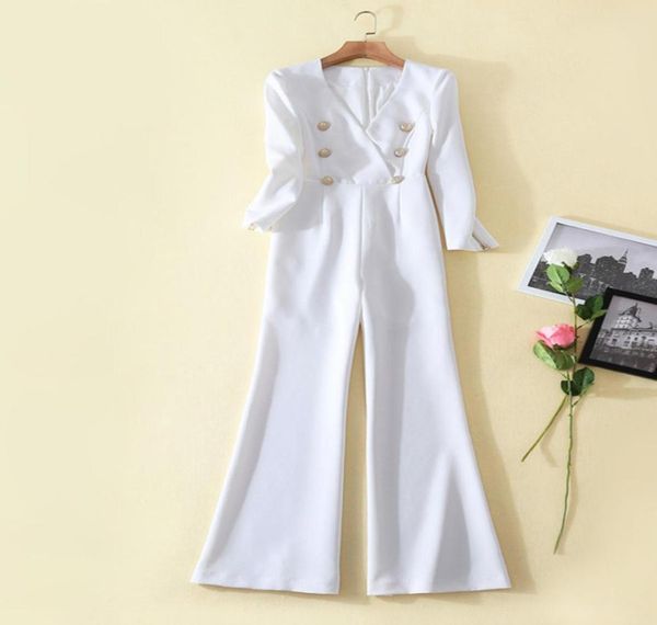 

new style original design women039s ladies females vneck jumpsuit romper metal buckles3486008, Black;white