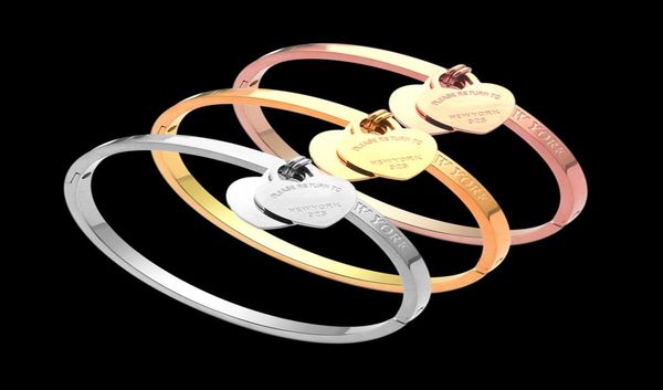 

style titanium luxury jewelry t double heart bracelet lady for women5140906, Black