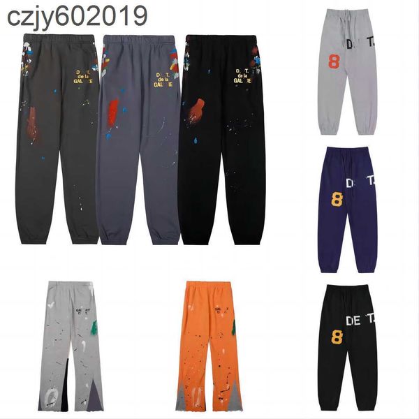 

mens jeans mens galleryes dept jeans pants galleryes dept sweatpants speckled letter print mens womens couple loose versatile casual pants s, Blue