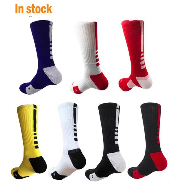 

fast ship professional elite basketball socks long knee athletic sport socks men fashion walking running tennis sport2439199, Black