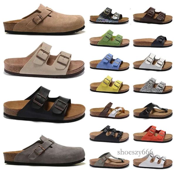 

birks arizonas gizehs sandals slippers caliente verano hombres flipflops mujeres sandalias planas zapatillas de corcho zapatos, Black