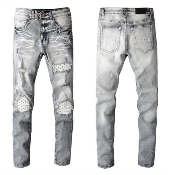 

mens jeans designer heavy industry holes pants ripped blue stripe vintage style hole fashion men jean slim motorcycle biker causal2348083