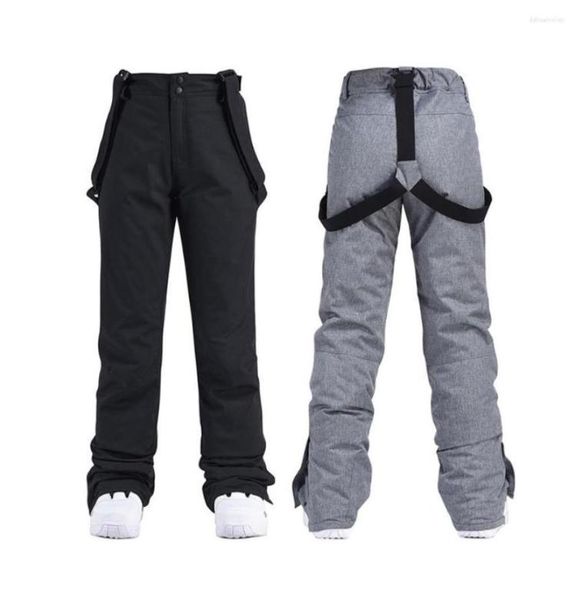 

skiing pants men women ski windproof waterproof winter thicken snow outdoor sports snowboarding breathable strap trousers unisex1423443