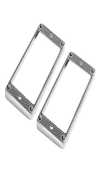 

2 pieces humbucker pickup ring curved frame for lp electric guitar parts silver3105952