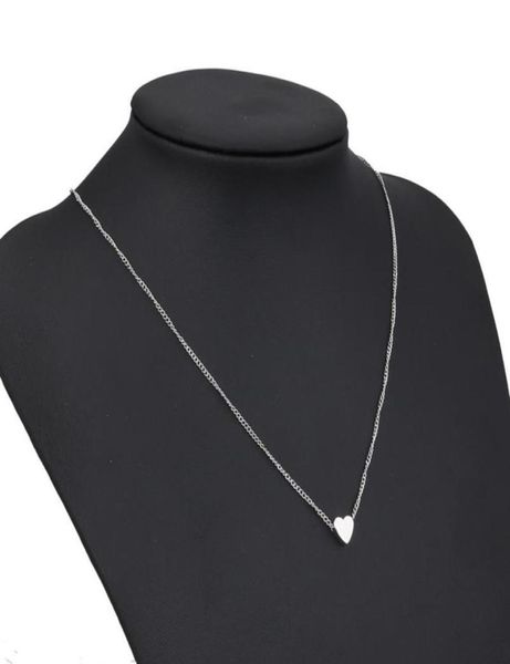 

classic love heart necklace fashion 18k gold heart pendant necklace for women girls temperament elegant jewelry1707490, Silver
