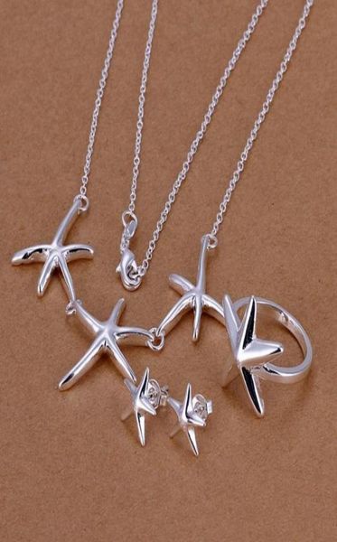 

whole lowest christmas gift 925 sterling silver fashion necklaceearrings set qs11578868299084017