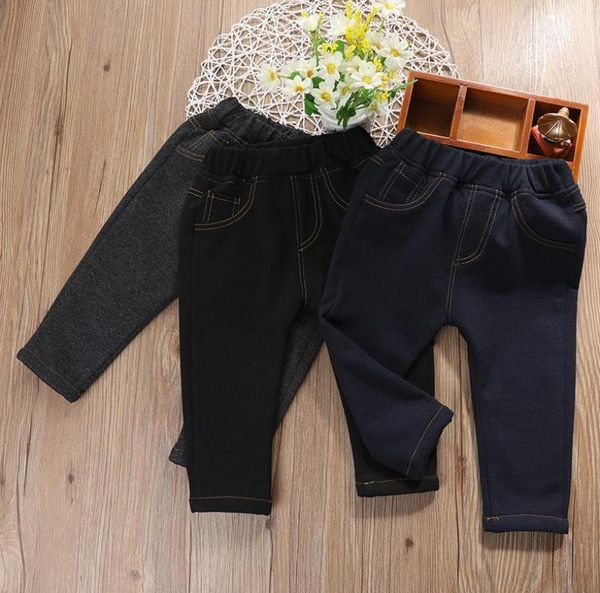 

thick girls jeans baby kids for children boys leggings fleece pants toddler winter 16y5539699, Blue