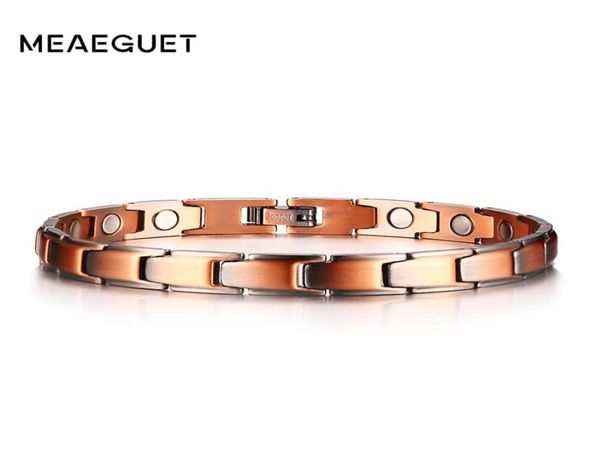 

pure copper magnetic therapy womens bracelets health energy magnet heeling adjustable bangles for arthritis pulseira feminina9296913, Golden;silver