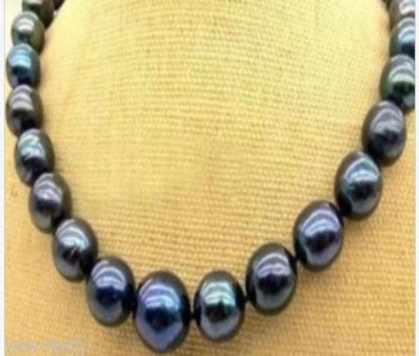 

handmade natural 1011mm tahitian black freshwater cultured pearl necklace 180390391785513, Silver