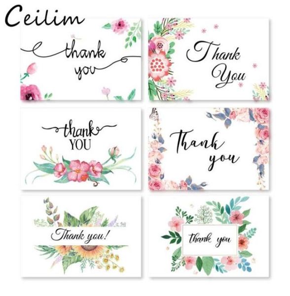 

6 card 6 envelope per set cartoon mini greeting thank you card birthday christmas gift card envelope writing paper stationery wh9452759, Blue;slivery