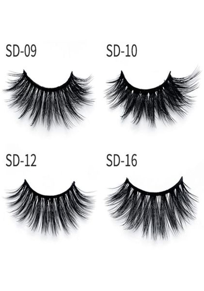 

sd series natural simulation 15mm mink lashes long and thick color lash manual sharpening eyelash box false eyelashes 100 real 3d 5030035