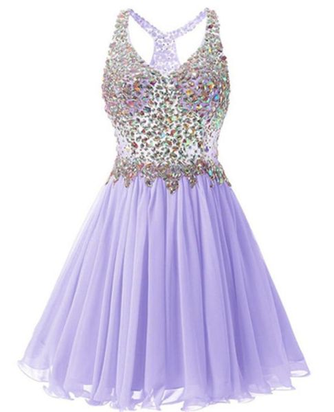 

2021 new sweetheart crystal prom dresses homecoming dress with sequins for girls juniors graduation party formal gown bh017205895, Blue;pink