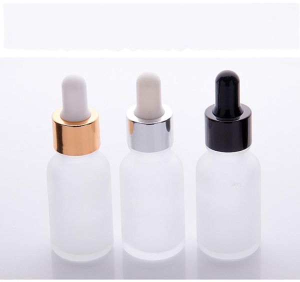 

e liquid empty glass bottles whole 15ml frosted clear small glass dropper bottles with gold black silver dropper cap6836091