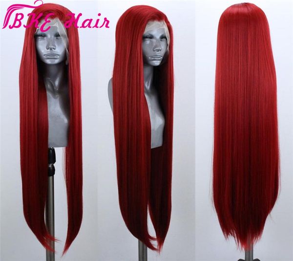 

red blondepink brazilian lace front wig for black women 13x4 straight lace frontal wig synthetic pre plucked with b6930475