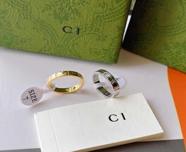 

classic luxury jewelry designer rings women love wedding supplies diamond 18k gold plated stainless steel ring fine finger ring wh9427762, Slivery;golden