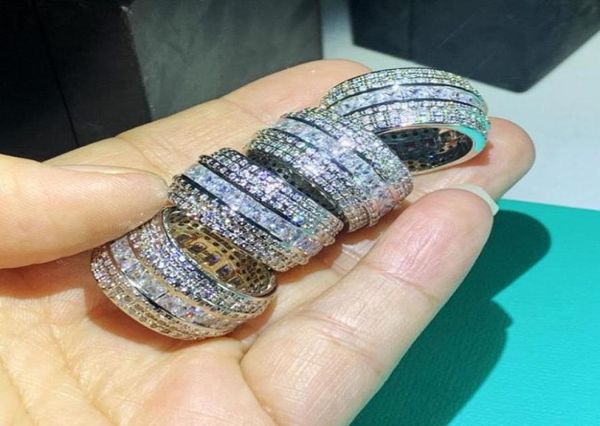 

size 512 stunning many stock luxury jewelry hihg quality 925 sterling silver circle princess white z cz diamond women wedding58900947, Slivery;golden