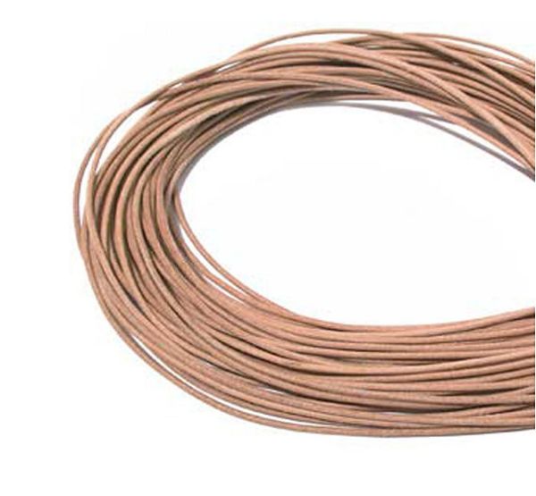 

100 meters 15mm natural leather cord round genuine leather cord necklace bracelet real leather cord7529578, White;red