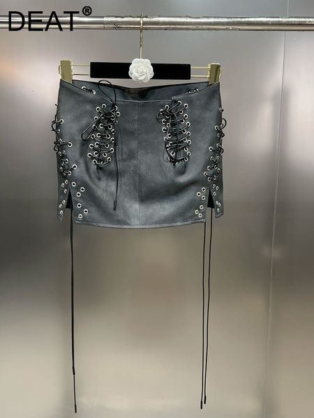 

skirts fashion bandage designer pu leather mini skirt women s slim hip wrap high waist female 2023 spring 11p01516 230715, Black