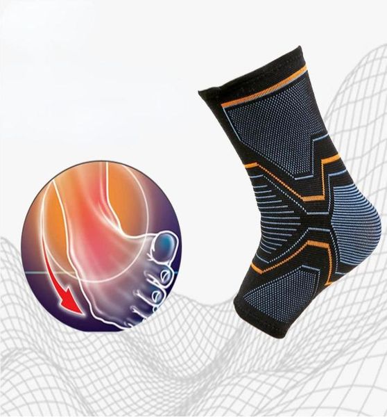 

1 pcs ankle brace compression support sleeve elastic breathable for injury recovery joint pain basket foot sports socks new7524402, Blue;black
