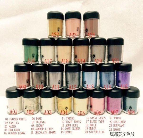 

new eyeshadow 75g pigment with english colors name 24 colors 12pcslot color random mixed9212738