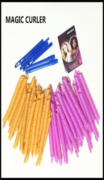 

40pcs 55cm magic hair curlers long spiral rollers set easy fast diy tool no heat ringlets4508442