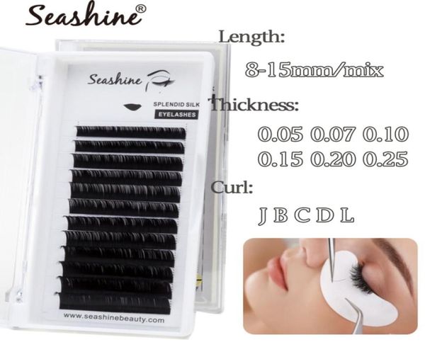 

seashine delivery quickly individual eyelash extension korean pbt material 815mm single or mix length 003025 thickness volume 6240108