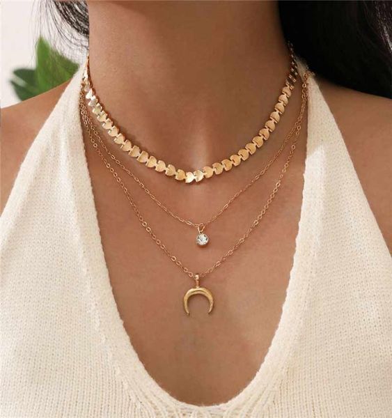 

bohemian cute choker necklace for women street style statement chain gold color letter strap jewelry5587483, Silver