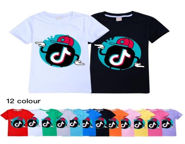 

tik tok kids shortsleeved tshirt 12 styles available 100 cotton kids clothes kids boygirl tees children tiktok t9766718, Blue