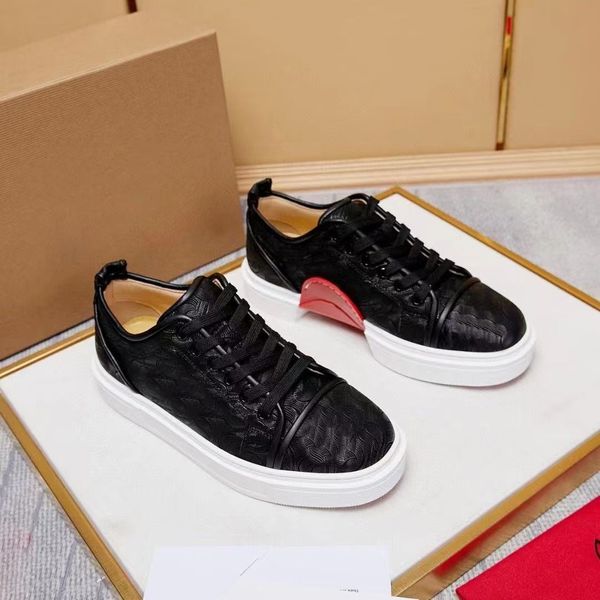 

2023 designer casual shoes leather fashion platform red bottoms sneakers white black reflective men women luxury velvet size 35-47 with box