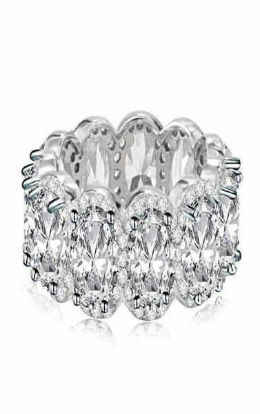 

edition stunning limited band promise ring 925 sterling silver 11pcs oval diamond cz engagement rings for women9474841, Slivery;golden