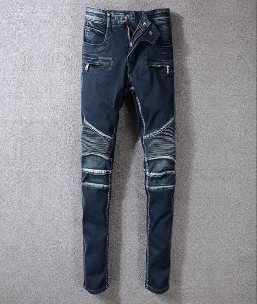 

men039s distressed skinny jeans blue mens holes jeans slim motorcycle biker causal mens denim pants hip hop trousers2355880