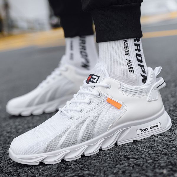 

flying woven mens shoes designer knit shoe men's sports shoes breathable sneakers hiking shoe casual black men trainers with box item z