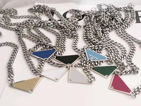 

2021 luxurys pendant necklaces fashion for man woman 48cm inverted triangle designers brand jewelry mens womens highly qualit5710700, Silver