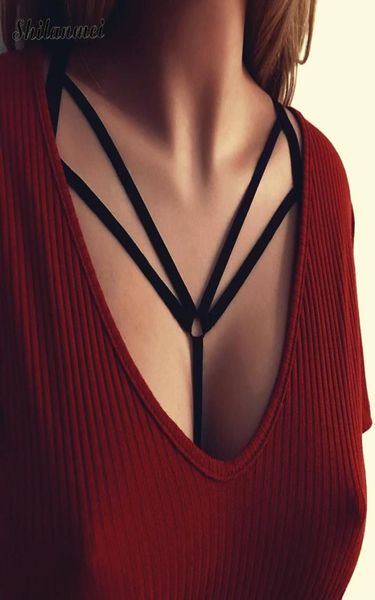 

shilanmei suspender belt goth women handmade underbust waist belt harness bra goth straps lingerie garter lingerie bralette3174117, Black;white