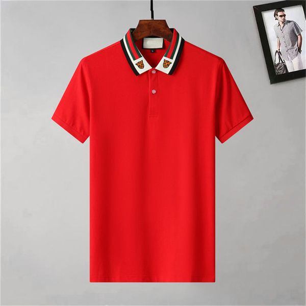 

#9 fashion men's t-shirts mens polo short sleeve breathable tees letter pattern print men women summer t shirts plus size men's p, White;black