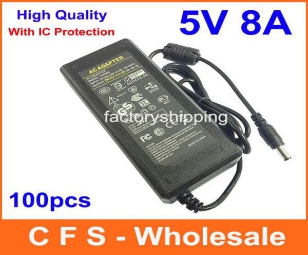 

ac dc 5v 8a power supply adapter 5v 40w adaptor charger 55mm x 25mm 100pcs6498553